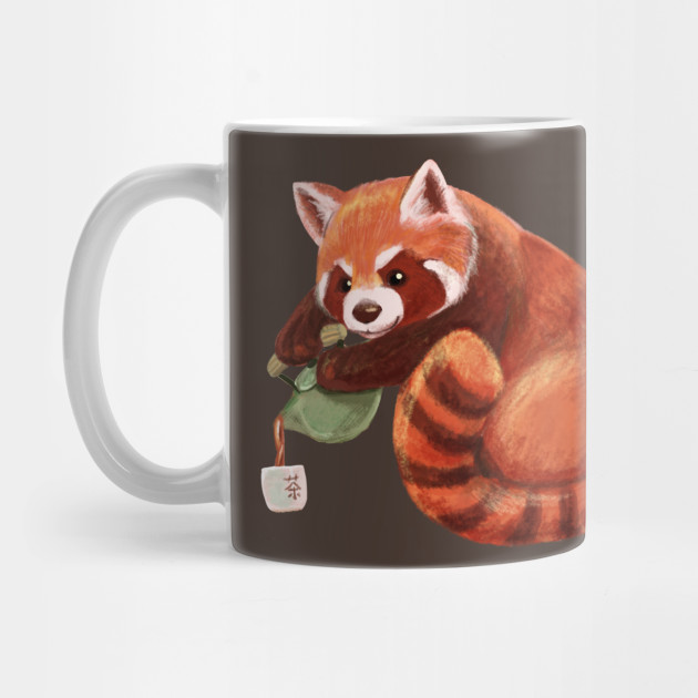 Red Panda Pouring Tea
